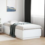 Furnova Posteljni okvir z LED lučkami bel 100x200 cm inženirski les, (21937577) Cene