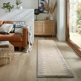 Flair Rugs Krem ručno rađena staza od mješavine vune 60x230 cm Minerals Border – | shoptok.hr