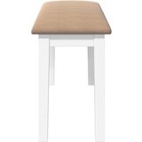 vidaXL Klupa 90 cm bijela puna drvena guma | shoptok.hr