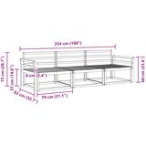 Set vanjskih sofa 3 pcs Bijela 254 x 83 x 73 cm | shoptok.hr