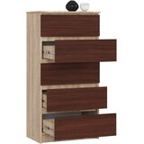 AKORD Komoda, 5 Predalov, Hrast Sonoma/Wenge, (5000332378) | Shoptok.si