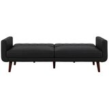 Støraa Črna raztegljiva sedežna garnitura iz umetnega usnja 200 cm Nola – | Shoptok.si