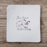 Prekrivač za bebe Kuca i Maca, Beli