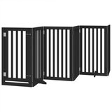 vidaXL Vrata za pse s vratašcima 9 panela sklopiva 450 cm drvo topole | shoptok.hr