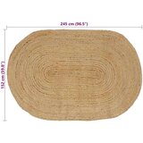  Tepih Prirodna i crna 300 x 300 cm Juta | shoptok.hr
