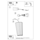 Nice Lamps Bela stenska svetilka Colbie – | Shoptok.si