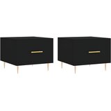 vidaXL Klubske mizice 2 kosa črne 50x50x40 cm inženirski les, (20797614) | Shoptok.si