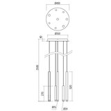  Redo 01-2053 - LED luster na sajli MADISON 8xLED/4W/230V sjajni hrom/crna/bakar | Eponuda.com
