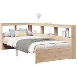  Knjižna postelja brez ležišča 90x200 cm trdna borovina | Shoptok.si