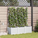  Vrtna saksija 3 pcs Bijeli 120 x 40 x 142 cm Plastika | Eponuda.com