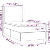  box spring s madracem LED ružičasti 80x200 cm baršunasti | shoptok.hr