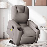 Maison Chic masažni naslanjač - Relax naslanjač s funkcijo vstajanja taupe blago, (22061180) | Shoptok.si