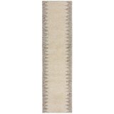 Flair Rugs Kremno bel ročno tkan tekač iz mešanice volne 60x230 cm Minerals Border – | Shoptok.si