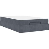  Krevetna konstrukcija s pohranom Tamno siva 120 x 200 cm Baršun | shoptok.hr
