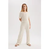 Defacto Girl's Short Sleeve Long Jumpsuit