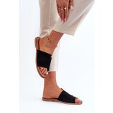 EVENTO PE1 Women's Suede Flip-Flop Sandals Black Amite | Shoptok.si