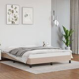 Maison Chic Posteljni okvir - Dvoposteljna postelja - Zakonska postelja kapučino 140x200 cm umetno usnje-J14619, (21764344) | Shoptok.si