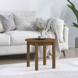 vidaXL Klubska mizica medeno rjava Ø 45x40 cm trdna borovina | Shoptok.si