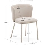 Kave Home Bež jedilni stol Ciselia – | Shoptok.si