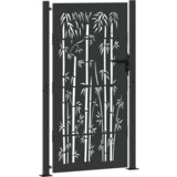 vidaXL Vrtna vrata Crna 105 x 175 cm Čelik s praškastim premazom | shoptok.hr
