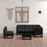 Maison Chic Seti vrtnega pohištva - Vrtna garnitura - Vrtni pohištvo set 6-delna z blazinami trdna borovina, (21804124) | Shoptok.si