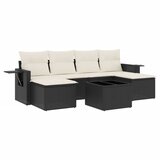 Maison Chic Seti vrtnega pohištva - Vrtna garnitura - Vrtni pohištvo set 7-delna z blazinami črn poli ratan, (21802018) | Shoptok.si