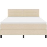 Box Spring Postelja z Mattresom & LED Krem 140x190 cm Tkanina, (22067298) | Shoptok.si