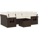 vidaXL 7-dijelni set vrtnih sofa od poliratana s jastucima smeđi | shoptok.hr