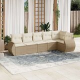 vidaXL 6-dijelni set vrtnih sofa s jastucima bež od poliratana | shoptok.hr