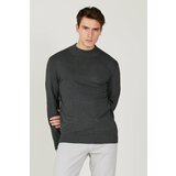 ALTINYILDIZ CLASSICS Men's Anthracite-Melange Standard Fit Normal Cut Half Turtleneck Knitwear Sweater cene