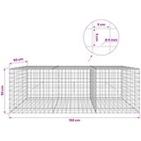  Gabion s 5 mm žicom i mrežom 5x5 cm 150x50x50 cm | shoptok.hr