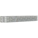 vidaXL Vrtna sadilica srebrna 554x100x68 cm od čelika obloženog prahom | shoptok.hr