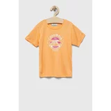 Columbia Otroška kratka majica Mirror Creek Short Sleeve Graphic Shirt oranžna barva