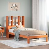 vidaXL Krevet s regalom za knjige bez madraca 90 x 190 cm od borovine Cijene