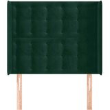  Uzglavlje s ušima tamnozeleno 93x16x118/128 cm baršunasto | Eponuda.ba