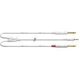 Cordial avdio adapterski kabel [1x 3\,5 mm banana moški konektor - 2x 6\,3 mm banana moški konektor] 1.50 m bela, (20429720) | Shoptok.si