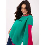 My Red Lips Sweatshirt-EM-BL-983.10X-turquoise | Shoptok.si