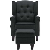  Masažni stol s stolčkom za noge temno sivo blago | Shoptok.si