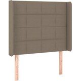  box spring s madracem LED smeđesivi 90x190 cm tkanina | shoptok.hr