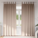 vidaXL Zavjese sa zavjesama 2 pcs Sivo-smeđa 260 x 140 cm Poliester | shoptok.hr