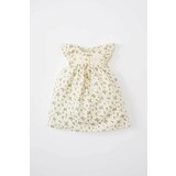 Defacto Baby Girl Floral Short Sleeve Twill Dress Cene