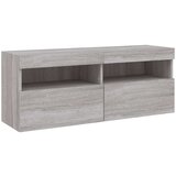  5-dijelni zidni TV elementi s LED svjetlima boja sivog hrasta | shoptok.hr