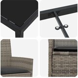  Vrtni set za objed 7 kom. Siva poliratan | shoptok.hr