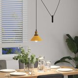 VISILICA podesiva po visini E27 sjajno žuta Ø 22 cm metal | shoptok.hr