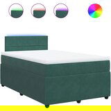 vidaXL Krevet box spring s madracem tamnozeleni 120x190 cm baršunasti | shoptok.hr