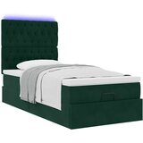  Okvir kreveta s madracima tamnozeleni 90x200cm baršunasti | shoptok.hr