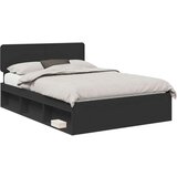  Konstrukcija postelje Črna 140 x 200 cm Masivno borovo les, (5000102626) | Shoptok.si