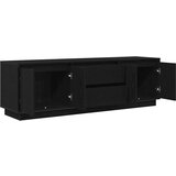 vidaXL TV omarica z LED lučmi črna hrast 160,5x41x50 cm | Shoptok.si