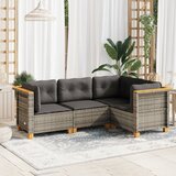 vidaXL 4-dijelni set vrtnih sofa od poliratana s jastucima sivi | shoptok.hr