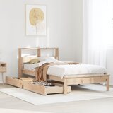 vidaXL Knjižna postelja brez ležišča 90x200 cm trdna borovina Cene